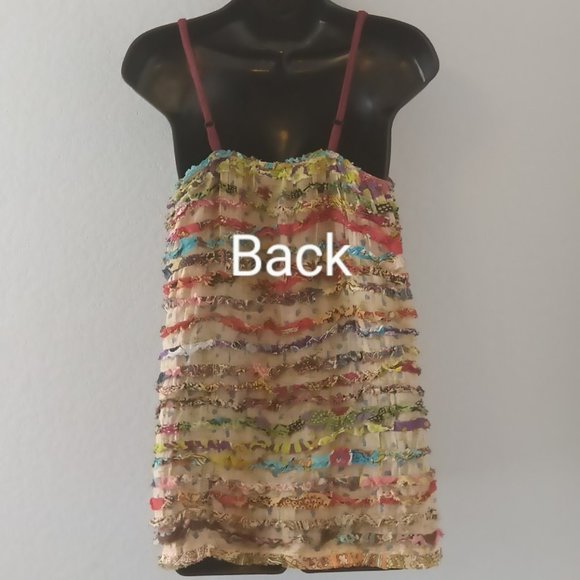 Ruffled Spaghetti Strap Tank (Medium) - Picture 2 of 3